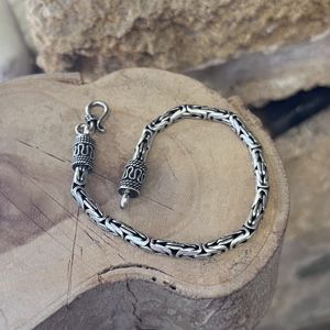 3. Byzantine bracelet 4mm silver grey BRASS Workshop brbz01