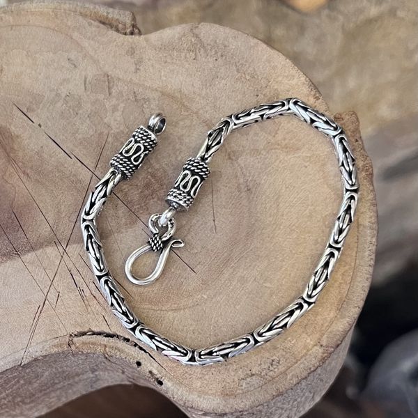 3. Byzantine bracelet 3.5 mm silver grey BRASS Workshop brbz02