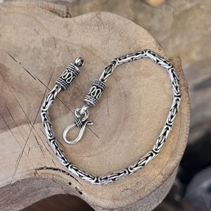 3. Byzantine bracelet 3.5 mm silver grey BRASS Workshop brbz02