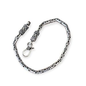 1. Byzantine bracelet 3.5 mm silver grey BRASS Workshop brbz02