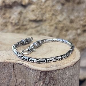 2. Byzantine bracelet 3.5 mm silver grey BRASS Workshop brbz02