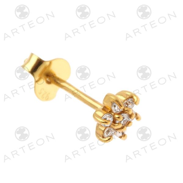 2. Small rosette earrings gold Arteon 51287-000