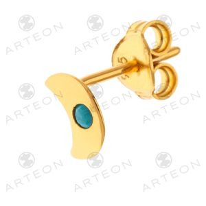 2. Turquoise Moon Earrings gold