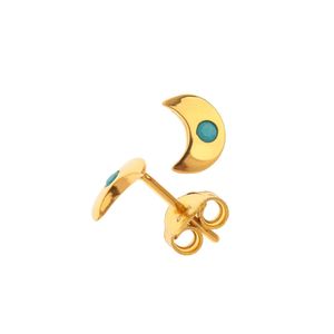 Orecchini luna turchese oro Arteon