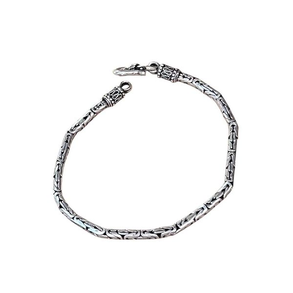 1. Byzantine bracelet 3mm Silver grey BRASS Workshop brbz03
