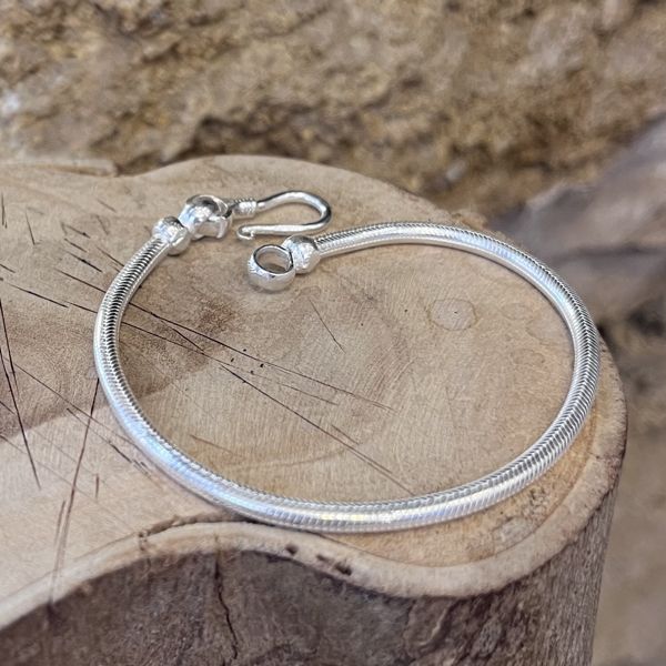 2. Bracciale snake 3 mm grigio argento BRASS Workshop snake07