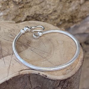 2. 3mm snake bracelet silver grey BRASS Workshop snake07