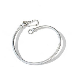 4. 3mm snake bracelet silver grey BRASS Workshop snake07