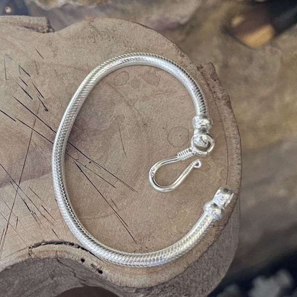 2. Bracciale snake 3,5 mm grigio argento BRASS Workshop snake08
