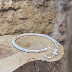 3. 5mm snake bracelet silver grey BRASS Workshop snake09