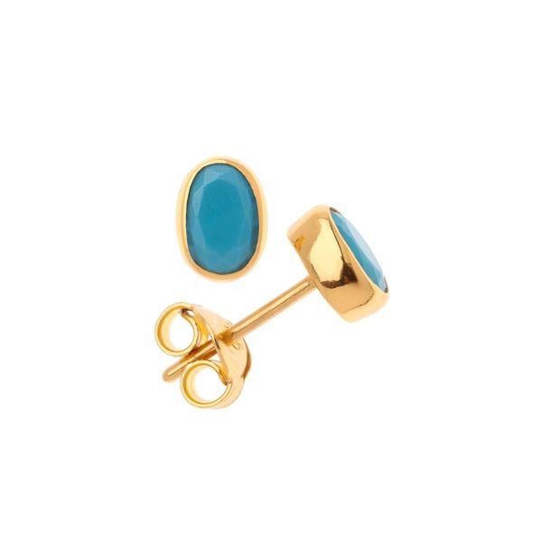1. Turquoise Oval Earrings turquoise Arteon 51106-000