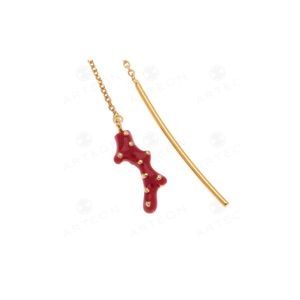 2. Orecchini catena "ramo corallo" oro
