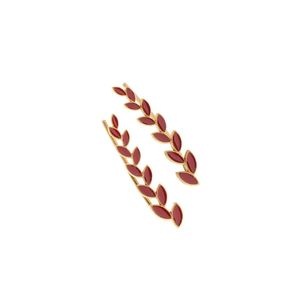 Branch Leaf Earrings red Arteon