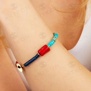 3. Stone elements bracelet red