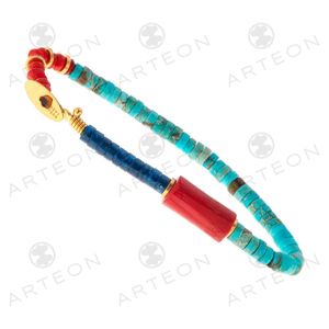 2. Stone elements bracelet red