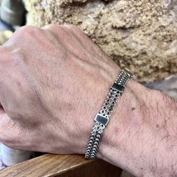 3. Bracciale 3 grigio argento BRASS Workshop 25br07