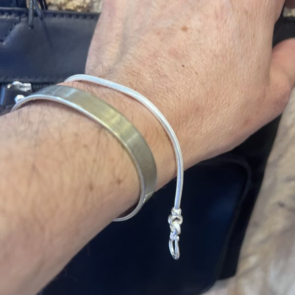 2. Bracciale maglia snake 2,5 mm grigio argento BRASS Workshop snake10