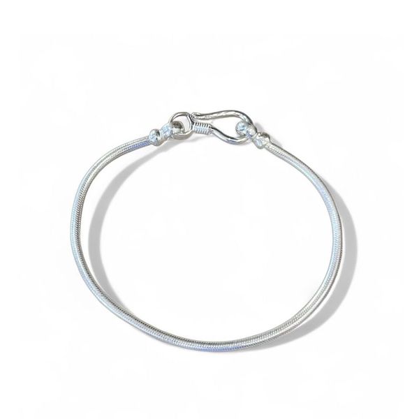 1. Snake mesh bracelet 2.5 mm silver grey BRASS Workshop snake10