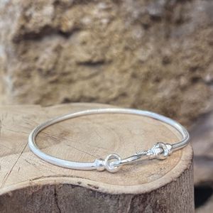 3. Snake mesh bracelet 2.5 mm silver grey BRASS Workshop snake10