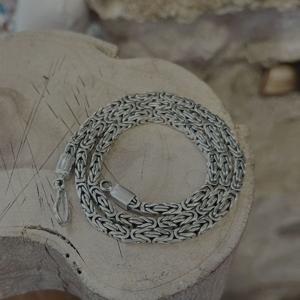 2. Collana quadra bizantina grigio argento BRASS Workshop 25co02