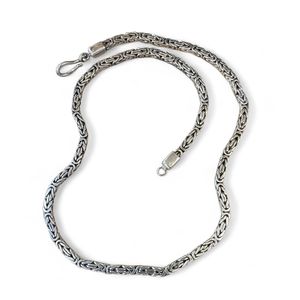 1. Byzantine square necklace silver gray BRASS Workshop 25co02