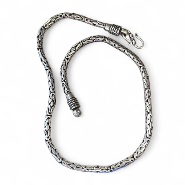 1. Byzantine Choker Necklace silver gray BRASS Workshop 25co03