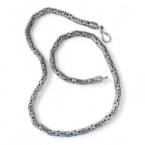 1. Collana bizantina grigio argento BRASS Workshop 25co04