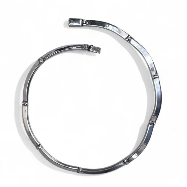 2. Semi-rigid modular collar silver gray BRASS Workshop 25co09