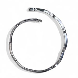 2. Semi-rigid modular collar silver gray BRASS Workshop 25co09
