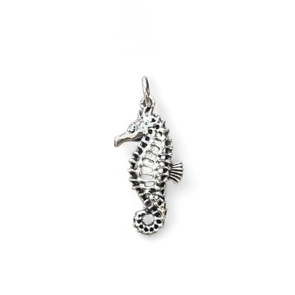 1. Seahorse Pendant silver grey BRASS Workshop 25pe25