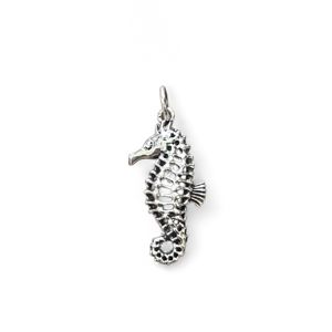 1. Seahorse Pendant silver grey BRASS Workshop 25pe25