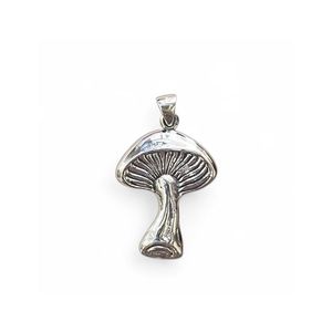 1. Hanging mushroom Silver grey BRASS Workshop 25pe26