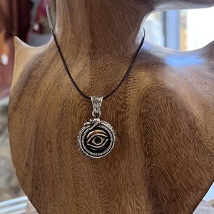 4. Eye Pendant silver grey BRASS Workshop 25pe28