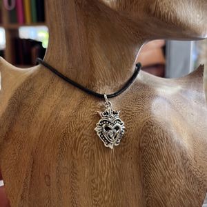 2. Crystal heart pendant silver grey BRASS Workshop 25pe29