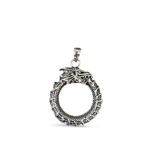 1. Hanging Dragon silver grey BRASS Workshop 25pe30