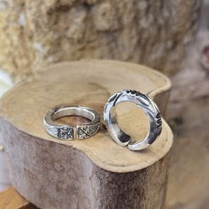 2. Totem Ring silver grey BRASS Workshop 25an26