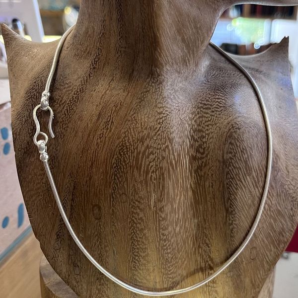 2. Collana snake 2 mm grigio argento BRASS Workshop snkc04