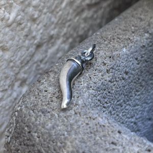 3. Hanging horn silver grey BRASS Workshop 25pe33