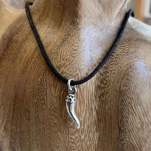 2. Hanging horn silver grey BRASS Workshop 25pe33