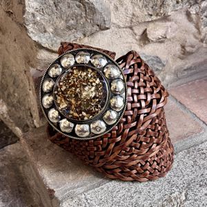 2. Medallion belt Brown BRASS Workshop cim01