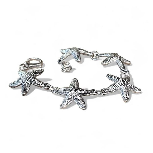 1. Starfish bracelet silver gray BRASS Workshop 25br08