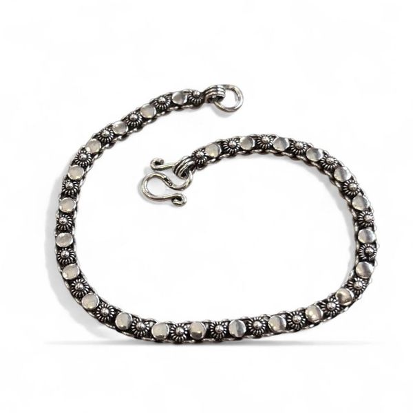 2. Round mesh bracelet burnished BRASS Workshop 25br11