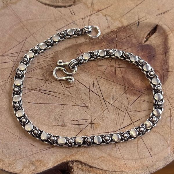 4. Round mesh bracelet burnished BRASS Workshop 25br11