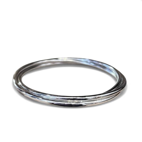 2. Bracciali rigidi inside grigio argento BRASS Workshop 25br12