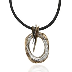 Ostrea Pendant Necklace silver gray Giuseppe Mandile