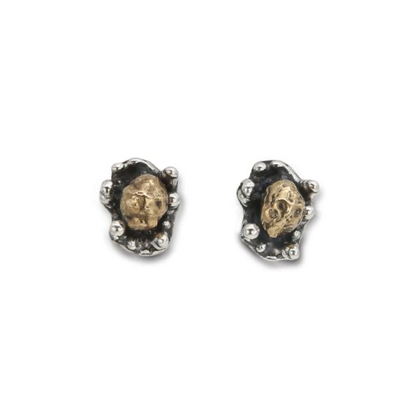 Stone in the pond earrings bronze Giuseppe Mandile