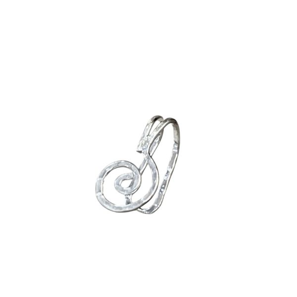 Spiral ear cuff silver gray BRASS Workshop