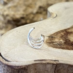 2. Earcuff Fibonacci grigio argento