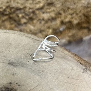 3. Earcuff Fibonacci grigio argento