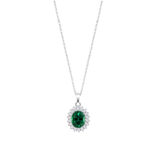 Necklace LP3459 green LOTUS Silver